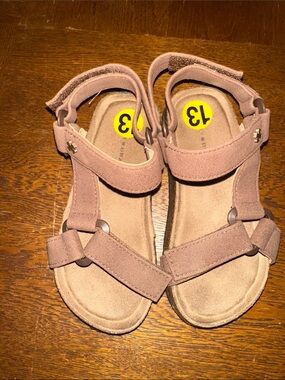Lucky Brand kids  Adjustable Tan Suede Sandals